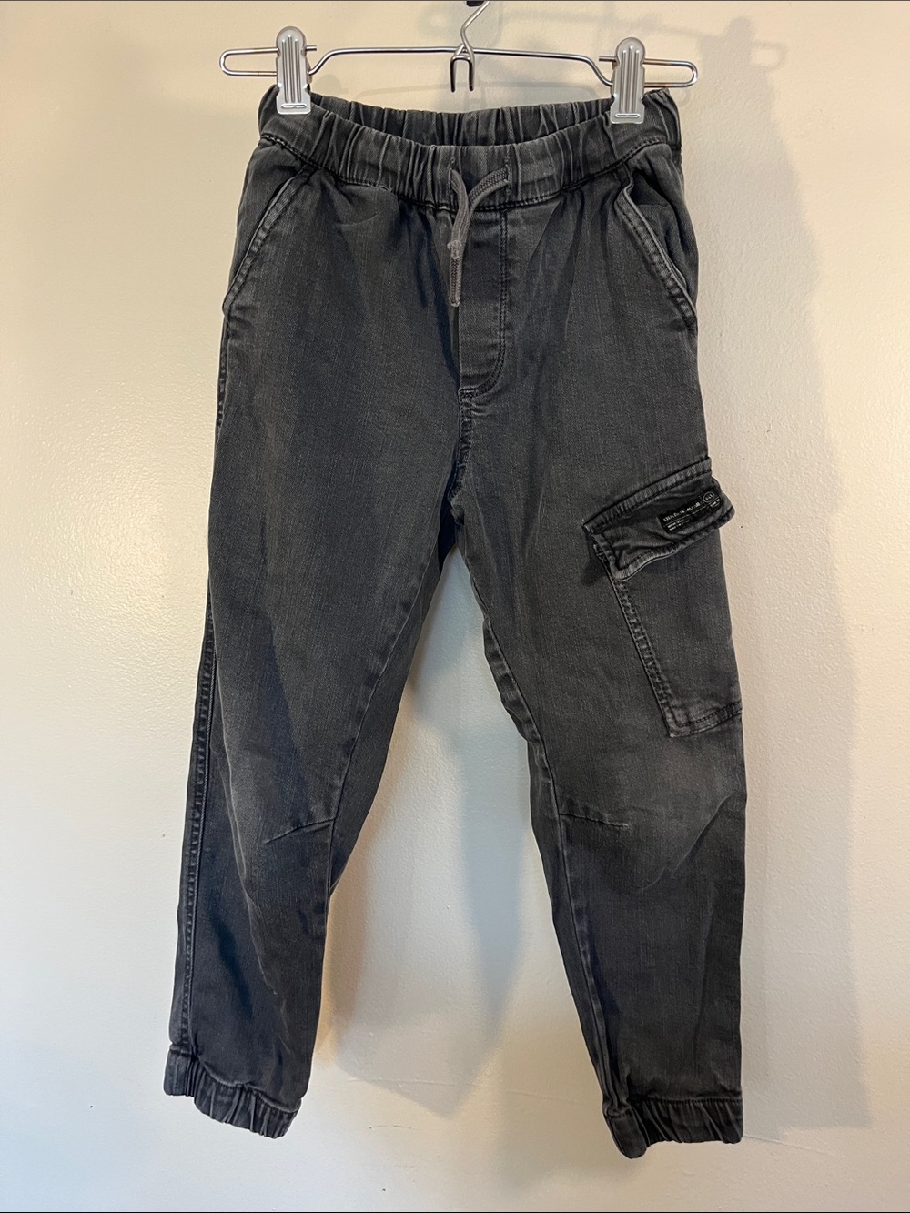 Zara Charcoal Black Cargo Jogger Jeans